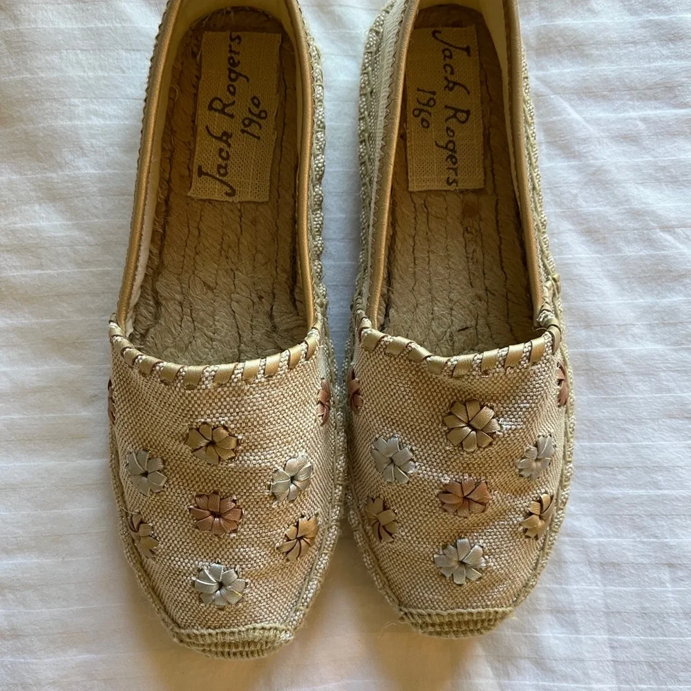 Jack Rogers Flower Embroidered Espadrilles - Picture 4 of 6
